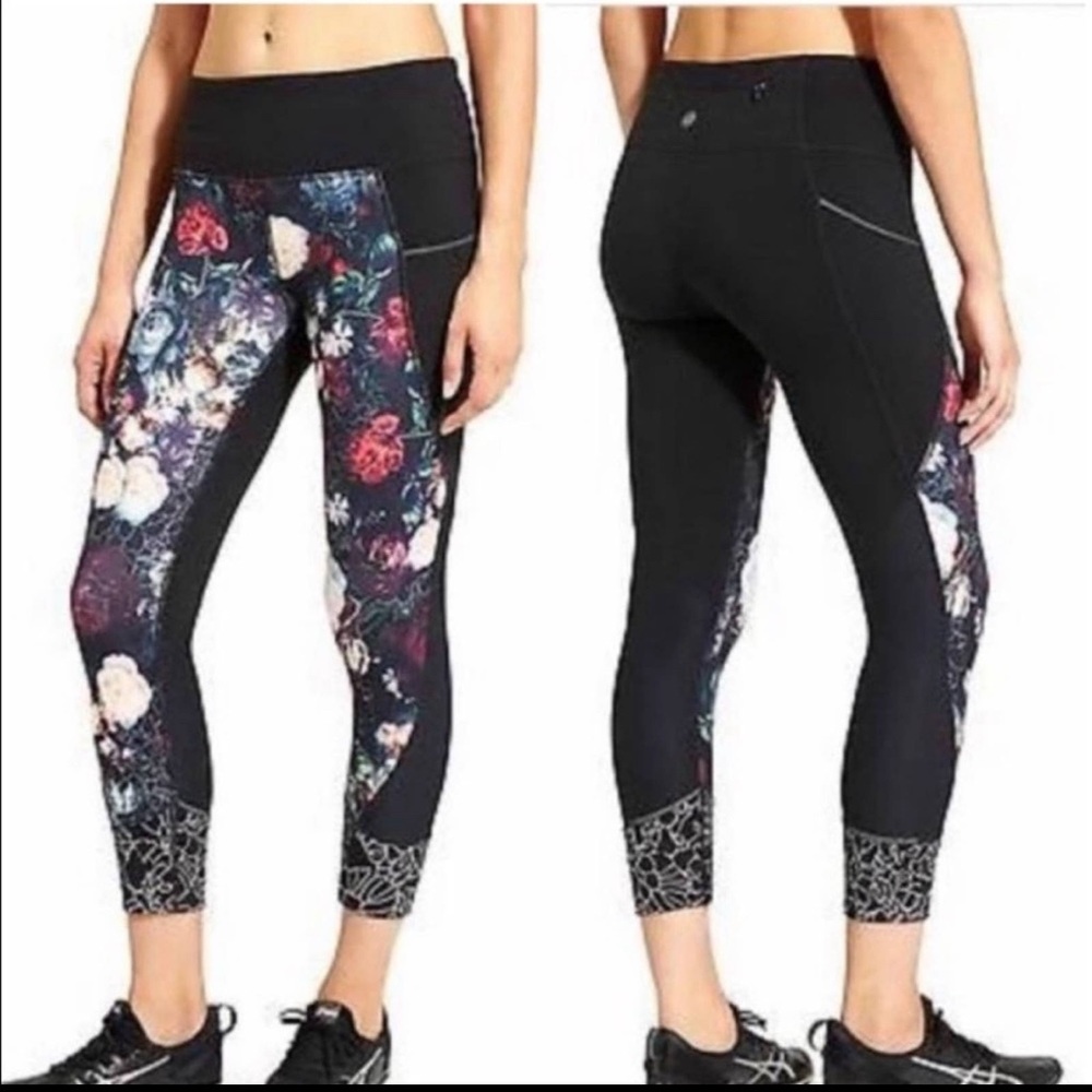 Athleta Black orchid cropped leggings
